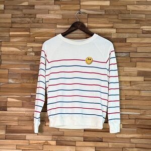 South Parade | Striped | Sweater with Smiley Face/Star Patch | XS